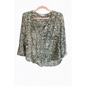 Liverpool Los Angeles V-Neck Tunic Blouse – Size Medium – Shades of Green